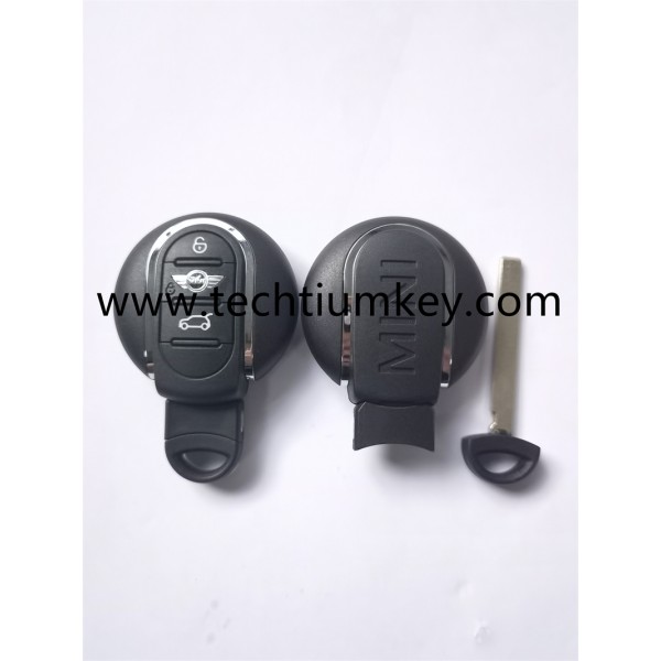 with words on back 3 button remote key shell for BMW Mini